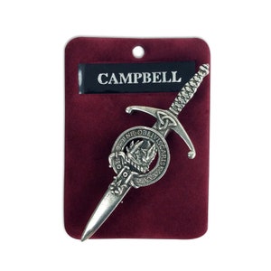 Przypinka do kilt z herbem klanu Campbell - Przypinka do kilt z motywami gaelickimi - Ne Obliviscaris