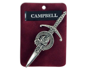 Campbell Clan Crest Kilt Pin - Gaelic Themes Kilt Pin - Ne Obliviscaris
