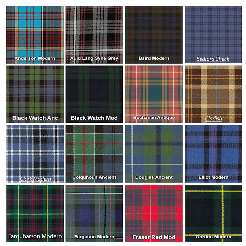 Finely Woven Wool Free Tartan Great Kilt - With Brooch - Etsy