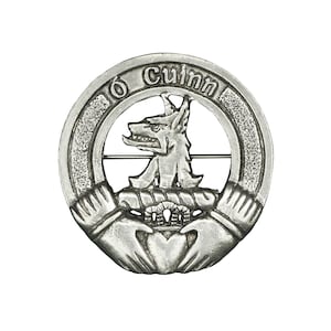 Quinn (O&#39;Cuinn) Irish Family Crest Cap Badge/Brooch - Made in Scotland