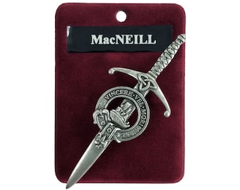 MacNeill Clan Crest Kilt Pin - Gaelic Themes Kilt Pin - Vincere Vel Mori - MacNeil