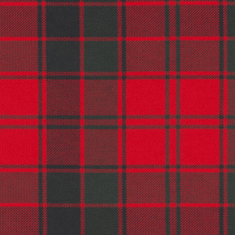 Robertson Red Modern Tartan Fabric Poli/Viscosa Tejido en Etsy España