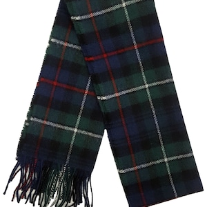 MacKenzie Modern Tartan Lambswool Scarf - Made in Scotland - In Stock and Ready to Ship!