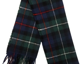 MacKenzie Modern Tartan Lambswool Scarf - Made in Scotland - In Stock and Ready to Ship!