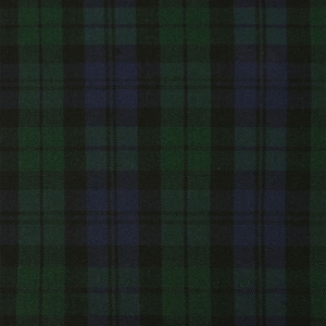 Schwarze Uhr (Campbell) Modern - Homespun Wollmischung Tartan Stoff - Maschinenwaschbar