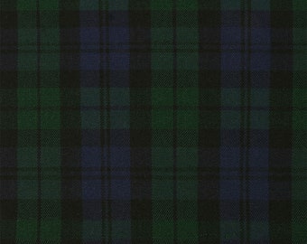 Black Watch (Campbell) Modern - Homespun Wool Blend Tartan Fabric - Machine Washable