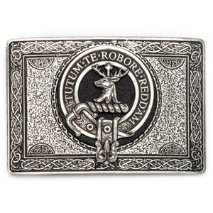 Hebilla de la cresta del clan Crawford - Hecha en Escocia - Hebilla del cinturón del kilt