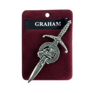 Graham Clan Crest Kilt Pin - Gaelic Themes Kilt Pin - Ne Oublie