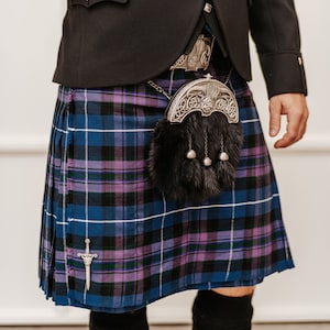 Quality Wool Blend Kilt w/ Matching Flashes and Hanger Tartans M-Y image 3