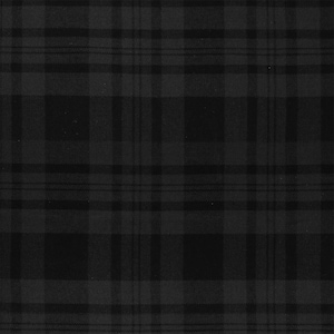 May include: Black and gray plaid fabric with a subtle texture. The fabric has a woven pattern with a repeating design.