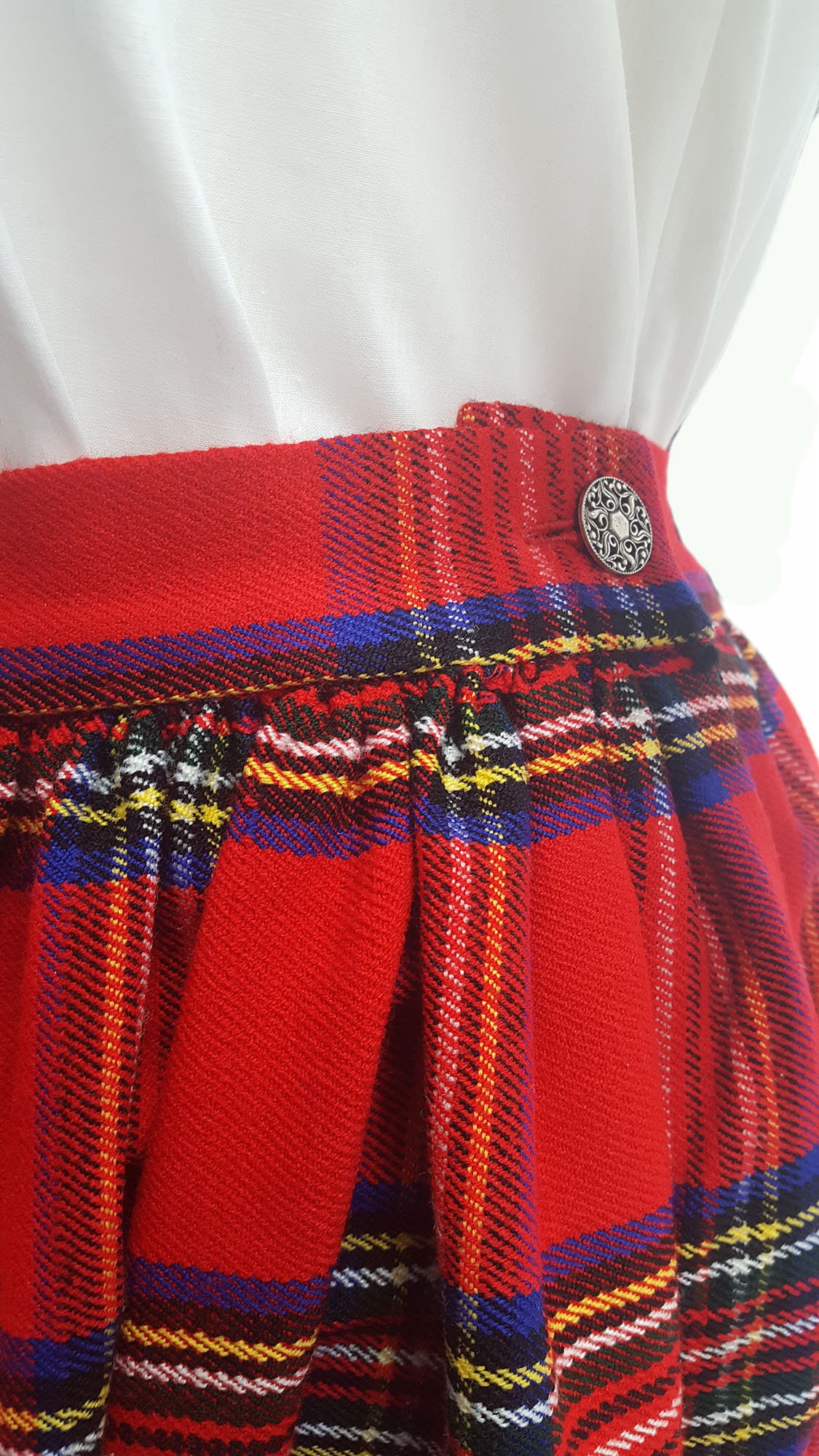 Gathered Skirt MY Tartans Full Length Homespun Wool Etsy