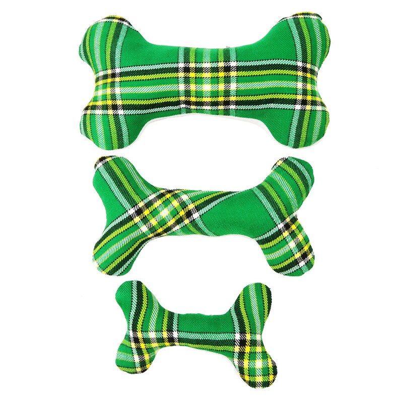 Plush Tartan Dog Toy Wool Free Poly/viscose Made in the Etsy