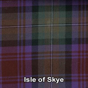Isle of Skye Tartan Fabric Remnant – Poly Viscose Plaid Scrap – Sewing, Quilting, Craft Fabric image 2