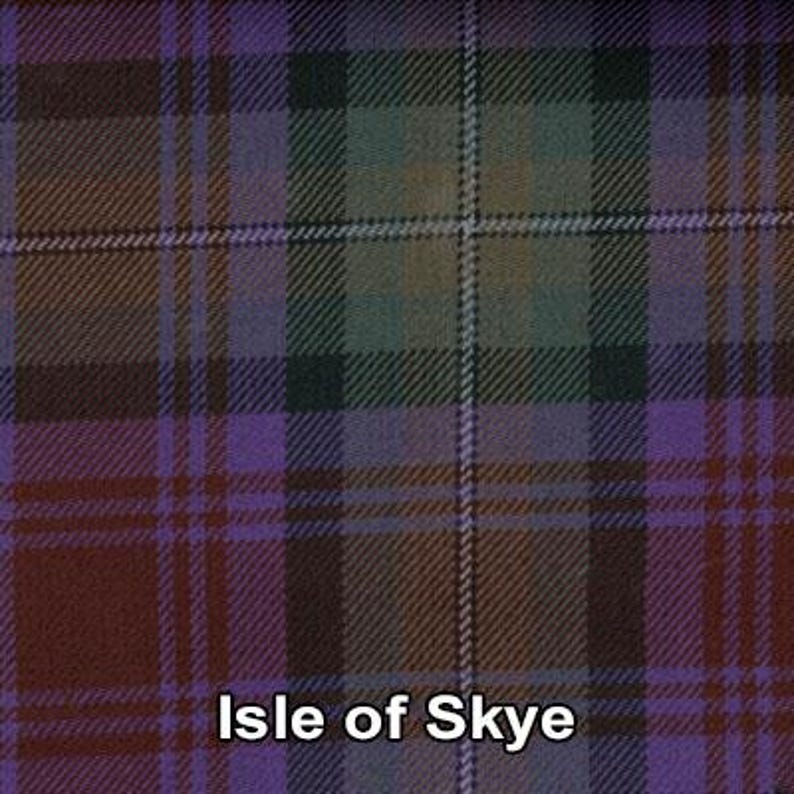 Isle of Skye Tartan Fabric Remnant – Poly Viscose Plaid Scrap – Sewing, Quilting, Craft Fabric image 2
