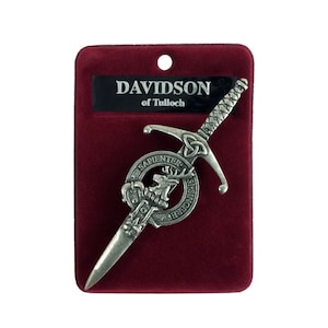 Davidson Clan Crest Kilt Pin - Gaelic Themes Kilt Pin - Sapienter Si Sincere