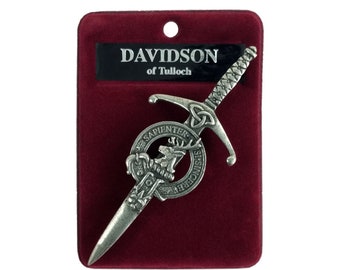 Davidson Clan Crest Kilt Pin - Gaelic Themes Kilt Pin - Sapienter Si Sincere