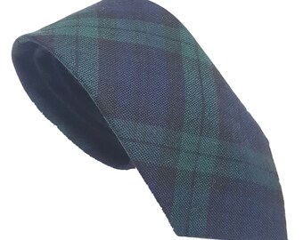 Campbell Modern Tartan Necktie - Black Watch Modern - Made in Scotland - Premium Wool - In Stock Ready to Ship