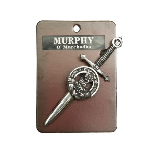 Murphy (O&#39;Murchadha) Irish Family Crest Kilt Pin - Made in Scotland - Coat of Arms