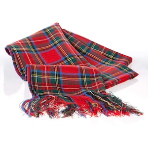 Soft Scottish Sash - Poly Viscose Tartan Ladies&#39; Sash - Plaid - Made in the USA Using Real Scottish Clan Tartan Fabric Woven in Scotland