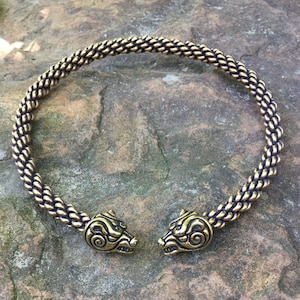 Celtic Bear Neck Torc - Heavy Braid 10mm - Celtic Braided Necklace - Made in the USA