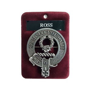 Ross Cap Badge - Pewter Clan Crest Badge - Gaelic Themes Cap Badge or Brooch - Spem Successus Alit