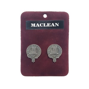 MacLean Clan Cufflinks - Made in Scotland - Gaelic Themes Cufflinks - Clan Crest Cufflinks