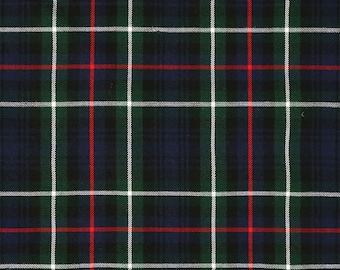 MacKenzie Modern Tartan - Homespun Wool Blend Tartan Fabric - Machine Washable