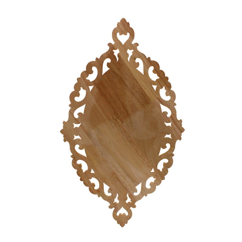 Simple Vintage Wood Carved Decal Corner Onlay Applique Frame Etsy