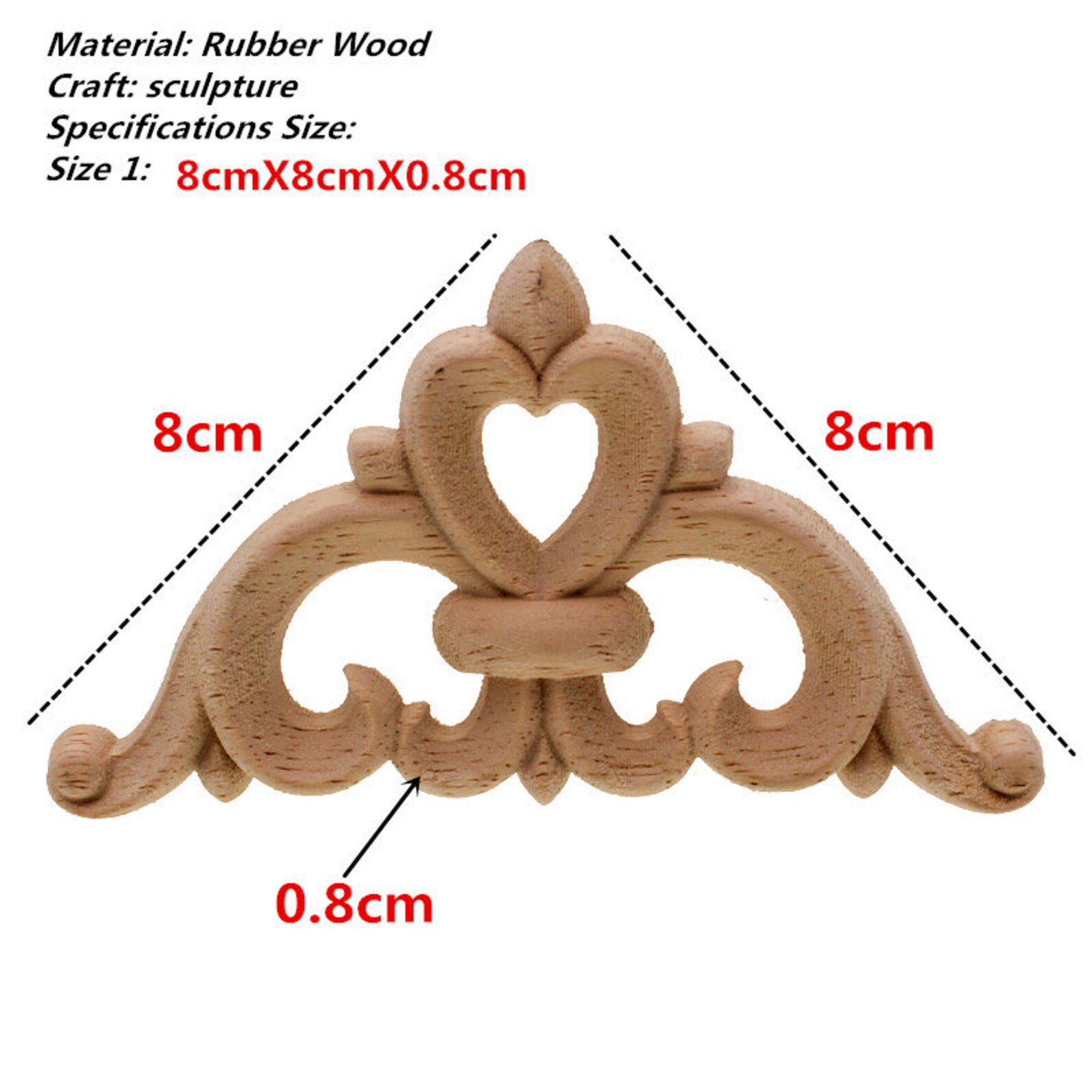 Vintage Unpainted Wood Carved Corner Applique Frame for Home Etsy