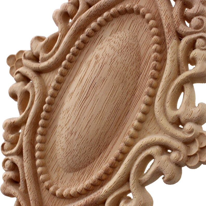 Rubber Wood Carved Corner Onlay Applique Exquisite Unpainted Etsy