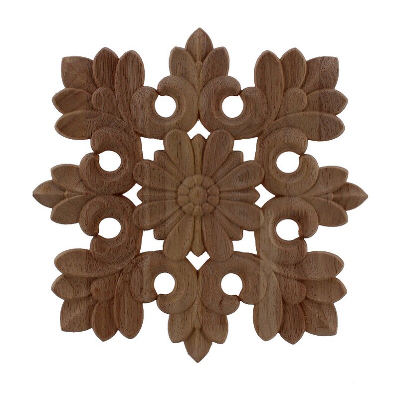 Wood Appliques Carving Frame For Furniture Cabinet Door Bed Etsy
