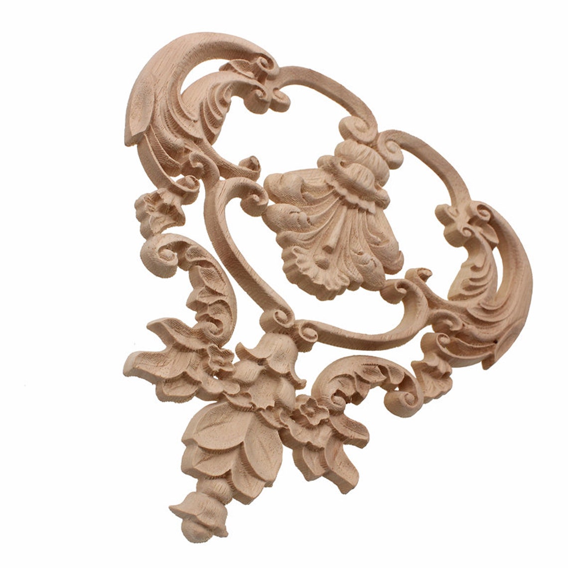 Vintage Unpainted Wood Carved Corner Onlay Applique Frame For Etsy