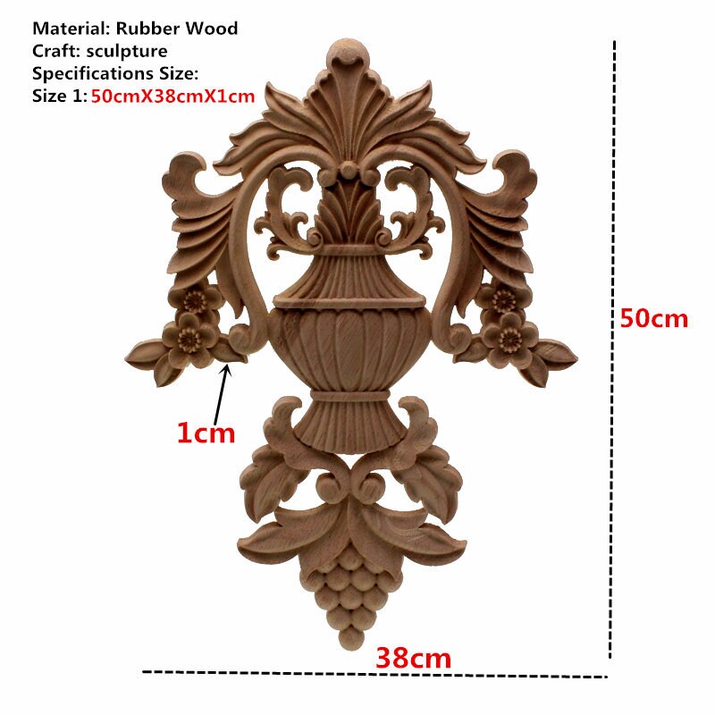 Vintage sin pintar madera tallada calcomanía esquina applique | Etsy