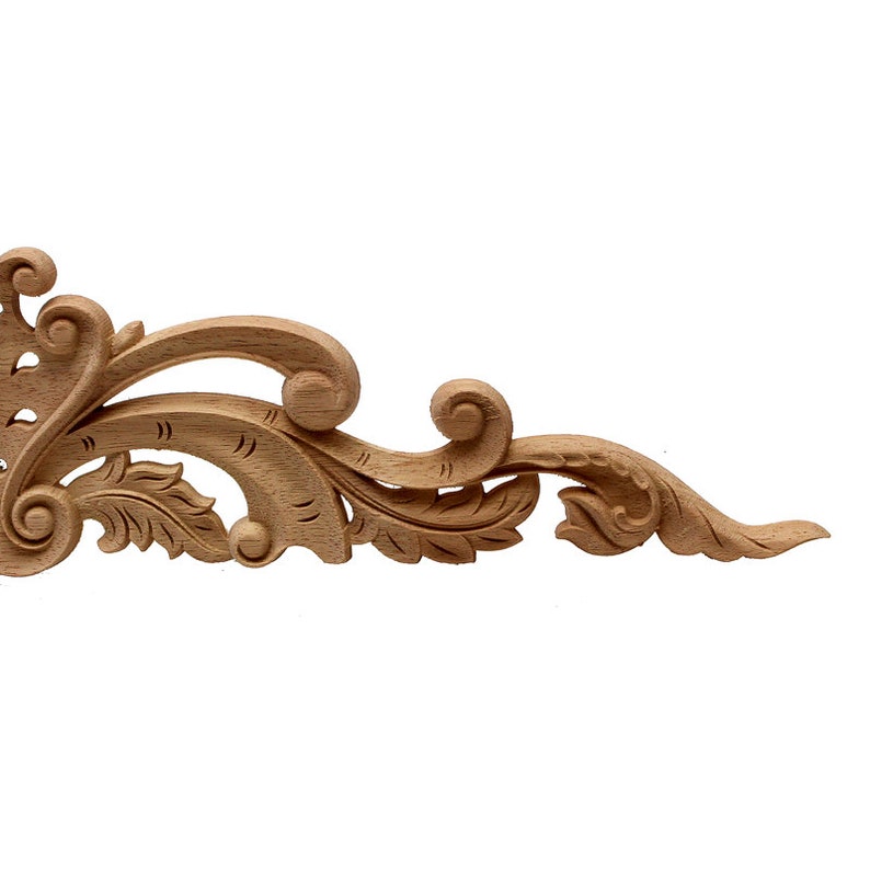 Vintage Floral Wood Carved Corner Applique Wooden Carving Etsy