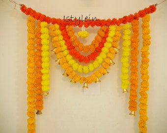 Wedding decoration, Mandap backdrop, Puja backdrop decoration, Marigold garlands,Mehendi/Henna decor, Haldi, Sangeet party backdrop