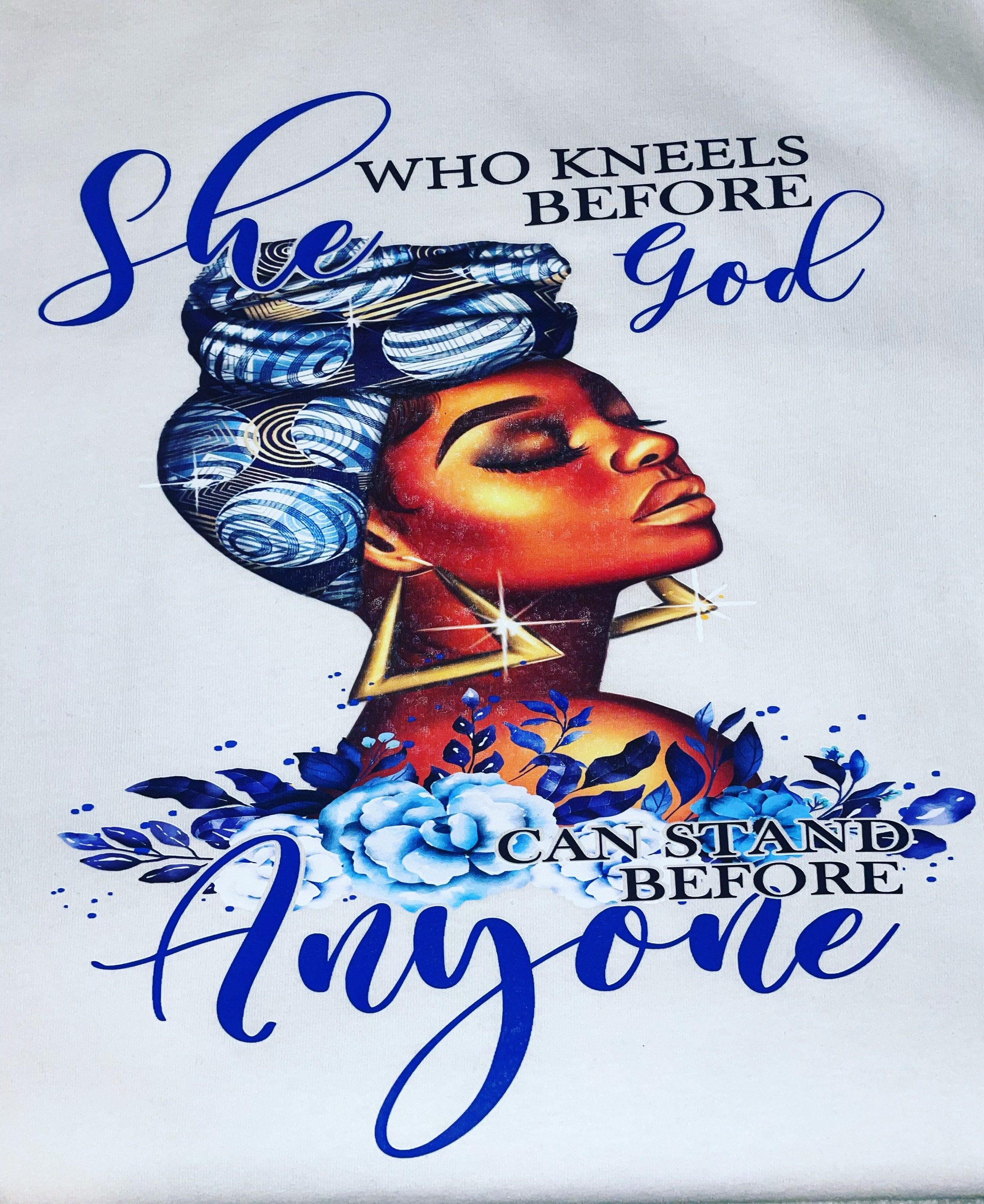 She Who Kneels Before God Can Stand Before Anyone Tshirt Etsy