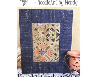 Spooky Quaker by From the Heart NeedleArt by Wendy | Quaker Sampler Pattern | Quaker Cross Stitch Charts