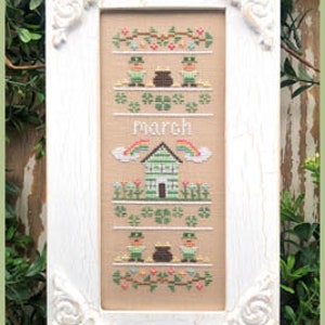 March Sampler of the Month by Country Cottage Needleworks - Etsy