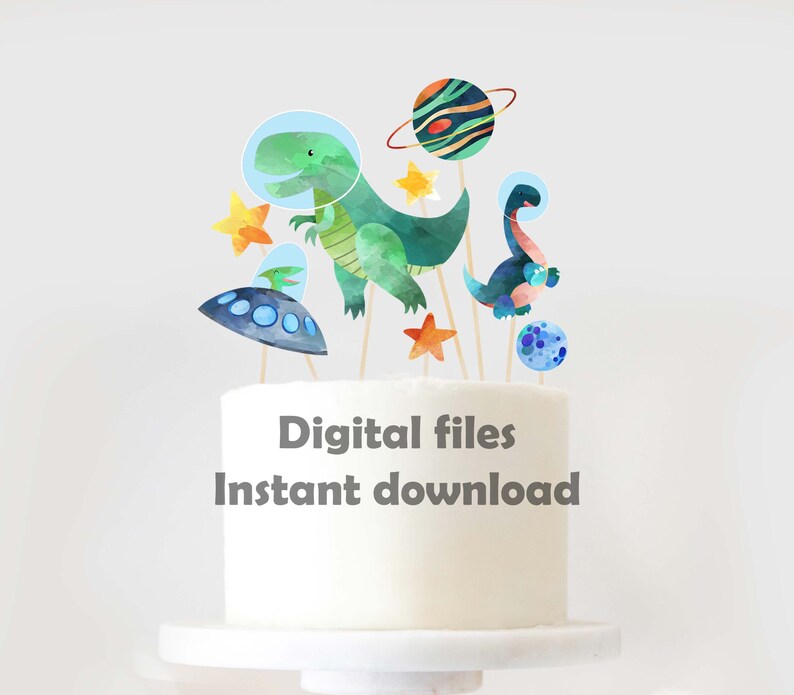 16Pcs 3D Dinosaus Cake Toppe, Dinosau Egg And Tee Cake