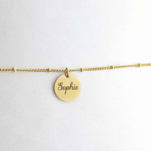 Personalized Golden Stainless Steel Bracelet - Golden Stainless Steel Bracelet to engrave, Personalized first name gift, Gift for her