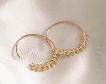 Ears of Wheat Trendy Fashion Hoop Earrings