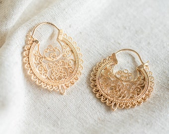 Gold Plated Oriental Earrings