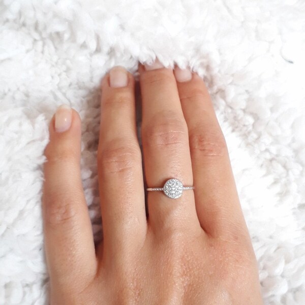 Bague Fine Argent Pierres Precieuses Zirconium