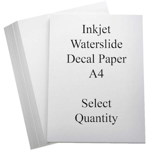 Inkjet waterslide decal image transfer sticker paper art artist craft upcycling diy shabby chic model trains planes cars nails beauty 1/5/10