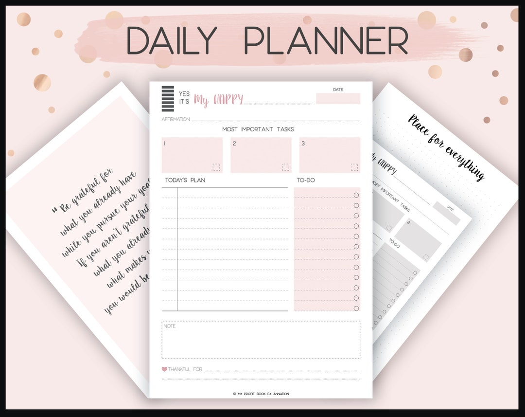 The Best Planner/daily Planner Printable/ Daily Page/ Time Etsy