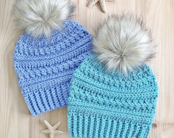 The Sea Star Oceanside Beanie PDF Pattern *Messy Bun Version Included