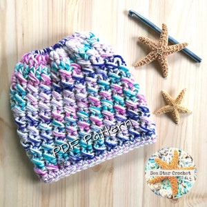 The Sea Star Signature Messy Bun Beanie PDF Pattern