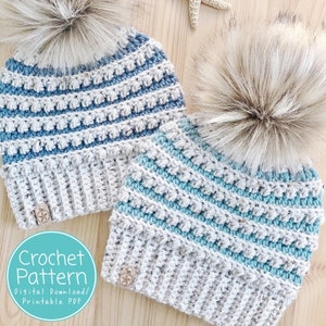 The Sea Star Valley Beanie PDF Pattern/Digital Download Includes 4 sizes & Messy Bun Version