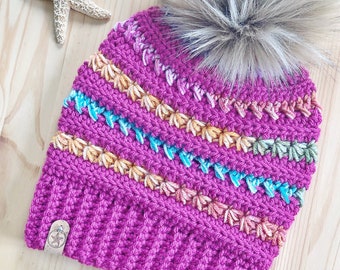 The Sea Star Sunset Beach Beanie PDF PATTERN/Digital Download 4 sizes included