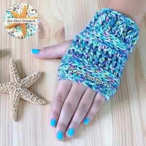 Sea Star Fingerless Gloves PDF Pattern Multiple Sizes included